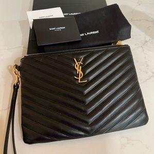 YSL Saint Laurent CASSANDRE MATELASSÉ A5 POUCH